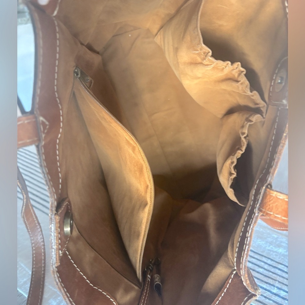 🌿🦋 Patricia Nash Brown Leather Tote Bag - Picture 11 of 14